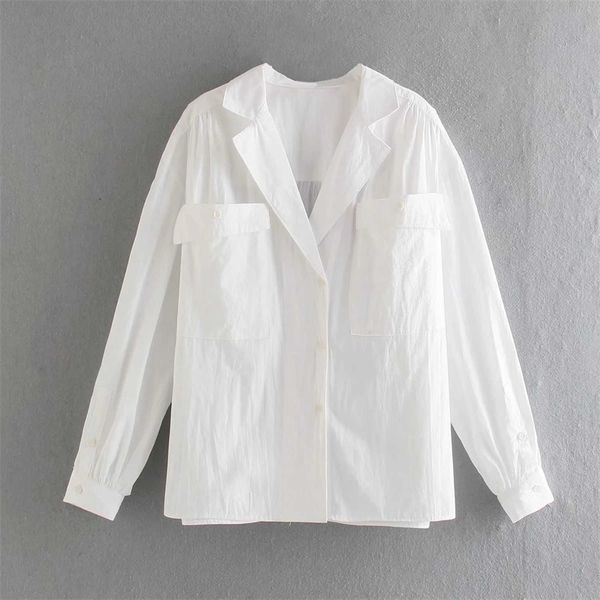 

women white blouse long sleeves collared loose elegant fashion woman blouse shirt femme mujer blusas 210709