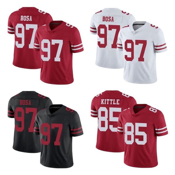 

5 trey lance jersey 97 nick bosa 85 george kittle deebo samuel jerry ogb116 rice jimmy garoppolo javon kinlaw women men football jerseys, Black