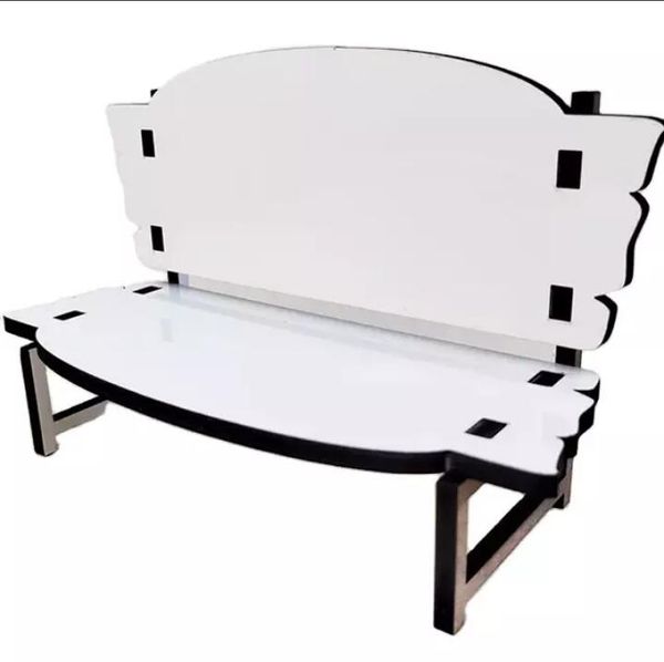 

sublimation mdf memorial bench for desk decoration personalized gloss white blank hardboard love bench new