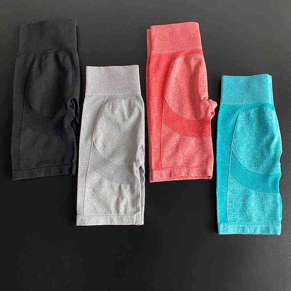 

yoga outfits dropship slim fit women sports shorts for new cycling running fitness high waist push up leggings 220429, White;red