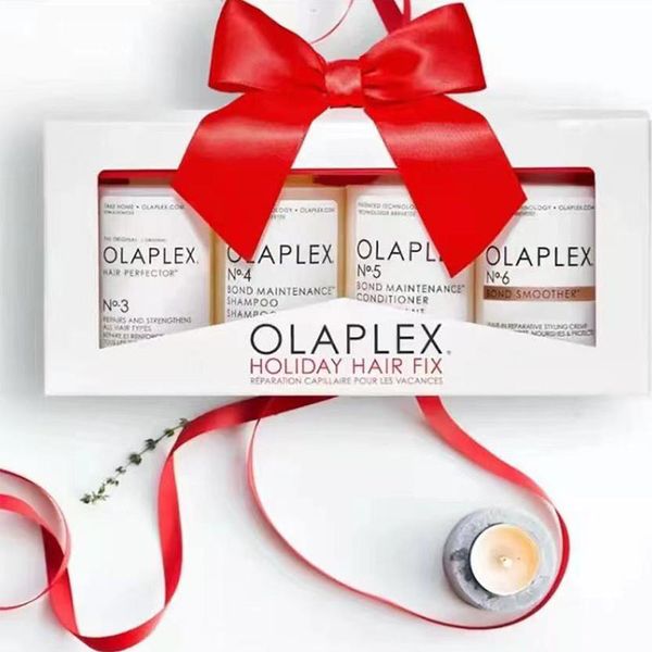 

4pcs/set olaplex holiday hair fix repair dry frizz no.3 4 5 6 bond perfector stand alone professional hair treatment oil with gift box fast
