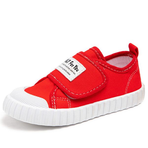 

fashion kids shoes boys girls sneakers children casual canvas shoes for big boys girls candy s soft breathable 22-37 220401, Black;red