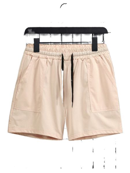 

men drawstring waist shorts b6he#, White;black