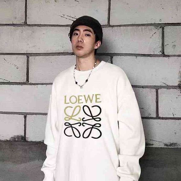 

sweater loew's hoodies and sweatshirts casual shirts 22 embroidered loose casual harbor style high level luxury shirts star fashion, Black