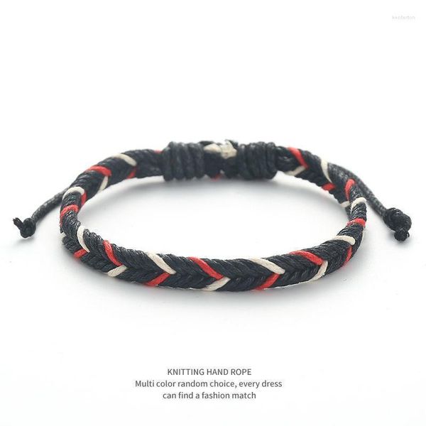 Gliederkette Designer-Armbänder aus Baumwollkordel für Damen und Herren, verstellbares Seil, Paar-Armband, Valentinstagsgeschenk, Kent22