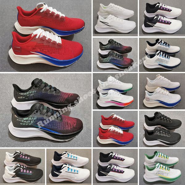 

original men women pegasus 37 38 running shoes midnight navy greedy kelly anna triple white black crimson blue ribbon green wolf grey traine