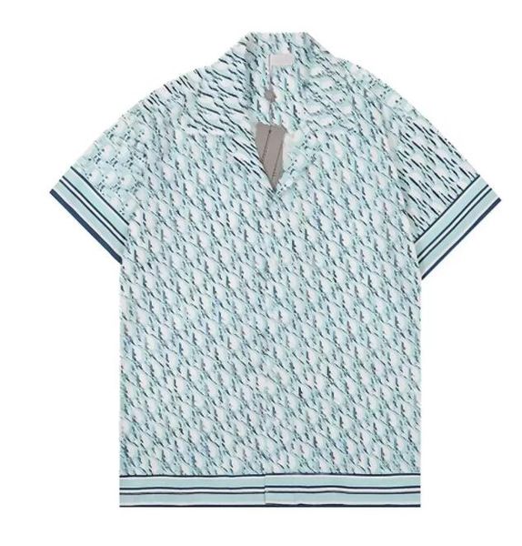 

2022 mens t-shirts newdesigner beach shorts fashion hawaiian print bowling shirt casual shirt men short sleeve diversified plus m-3xl, White;black