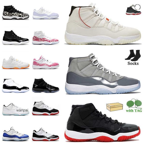 

2022 women mens jumpman 11 11s basketball shoes high bred cool grey platinum tint animal instinct sneakers low pure violet