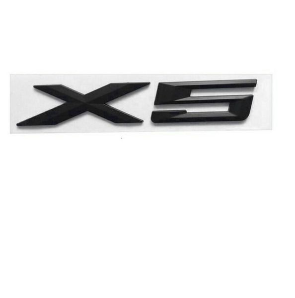 Auot Car Emblem Rear Badge Sticker Accessori per BMW X5 Letter Trunk EmblemDecal Black