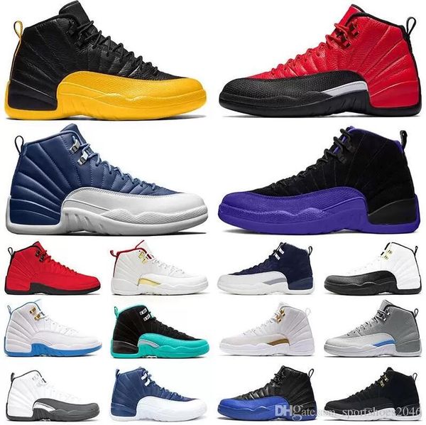 

with box jumpman 12 university gold 12s men basketball shoes indigo reverse flu game dark concord platform mens trainers sports sneakers