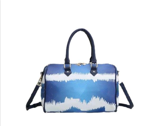 

33cm women men bags fashion travel bag duffle leather luggage handbags large capacity sport solid color tote fitness