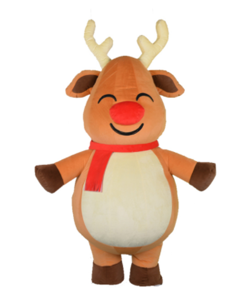 

mascot doll costume professional mascot costume christmas deer fancy dress size, Red;yellow
