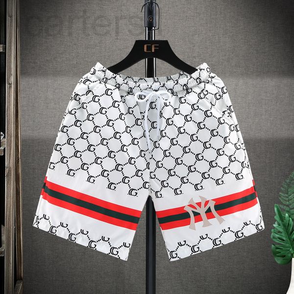 

men's pants designer social spirit boy shorts men's fashion brand ins capris summer printed slim beach s26g, Black