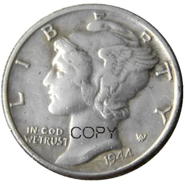 США Mercury Dime 1944 P/S/D Серебряная покрытая ремесленная копия монеты металлы.