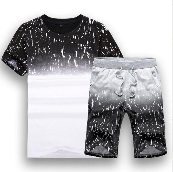 

22/23 summer mens designer tracksuits sportswear men's jogging suits short sleeve t shirt and shorts spring casual brand sportswear set, Gray