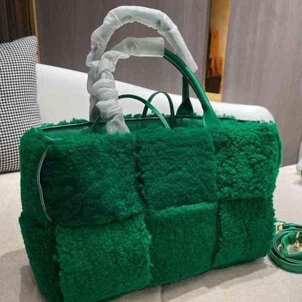 

shoulder bags luxury brand women's handbags lambswool tote vintage women leather messenger large capacity wallet 1127