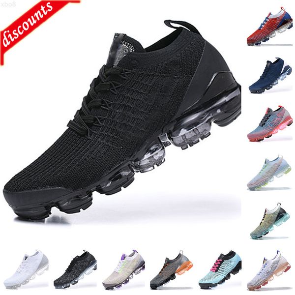 

t fly knit 3.0 mens shoes triple black white oreo dark smoke green pink rose vapores women sports trainers sneakers size 36-45
