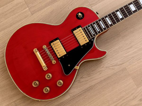 

1991 orville by paul custom lpc cherry, 490 humbuckers electric guitar
