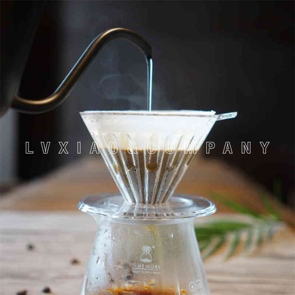 Timemore Kegelfilter, papierloser Pour-Over-Kaffeebereiter, Kaffeetropfer, wiederverwendbarer Tropfkegel-Kaffeefilter 210326