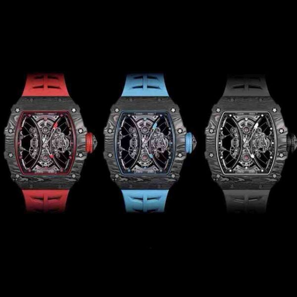 

luxury mens mechanics watch richa milles swiss imported male mechanical watch r water ghost hollow waterproof luminous student female wine, Slivery;brown