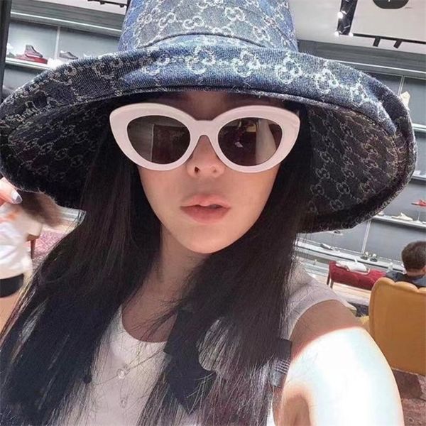 

sunglasses lw luoyijia personalized star ins same cat's eye lw40051, White;black