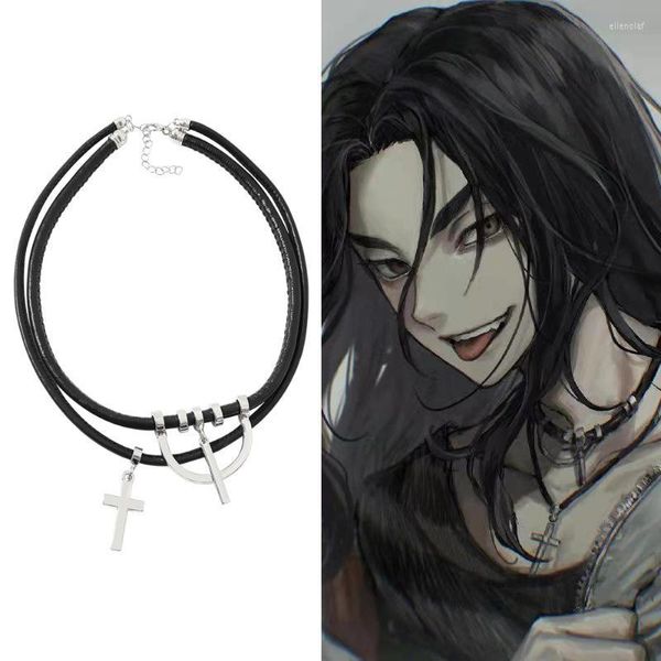 Catene Cosplay Baji Keisuke Collana con ciondolo croce 2022 Tokyo Revengers Accessori anime Cartoon Gioielli da donna Collo da uomo GiftChains El