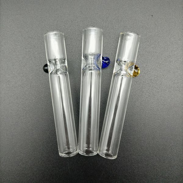 Filtro de vidro Dica od 12mm fumando boca redonda reutilizável um hitter cigarro Tabaco Tobacco Herva seca Tubo de suporte de suporte