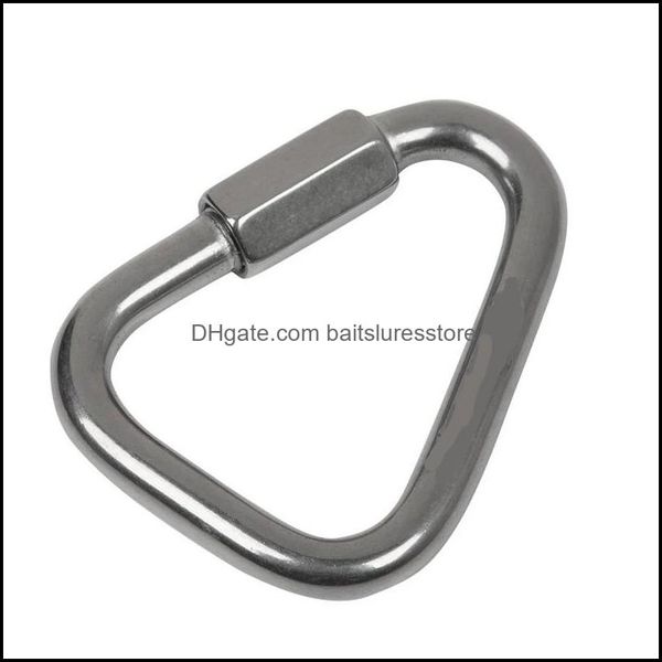 

stainless steel 304 outdoors interlink triangle buckle climbing harnesses rock climb mountaineering safety buckles hammock drop delivery 202