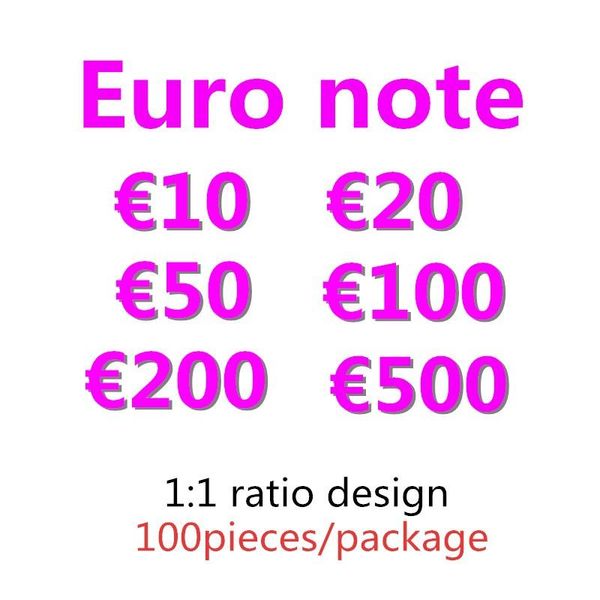 

prop 10 fake money euro toy faux billet copy 20 100 200 50 party festive 500 games token collections kids gifts 08 fvntm