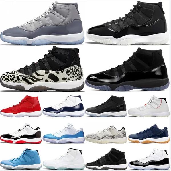 

11s 11 basketball shoes cool grey animal instinct space jam jubilee legend blue bred concord platinum tint 72-10 cap and gown pantone men tr