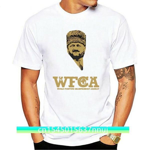 

chechnya wfca akhmad fight club t shirt chechen republic brand t shirt homme tees men summer short sleeves 220702, White;black