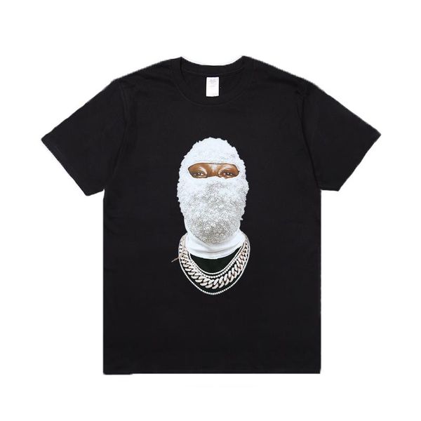 T-shirt da uomo Ih Nom Uh Nit T Shirt Hip Hop Streetwear Diamond Masked Priting Camicie Fashion T-shirt da uomo in cotone da skateboard di alta qualità