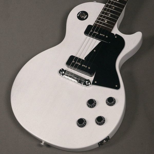 

paul special tribute p-90 worn white satin electric guitar