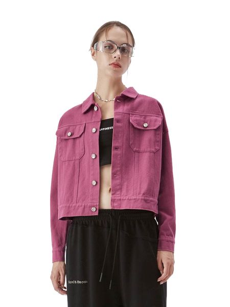 

drop shoulder flap pocket jacket 54iu#, Black;brown