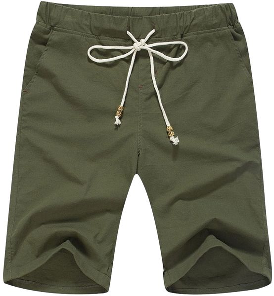 

linen casual classic fit short s1rz#, White;black
