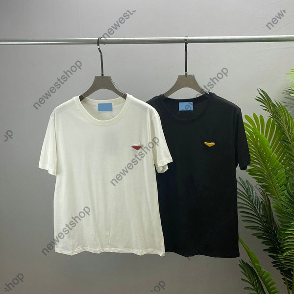 

2022 summer designer mens tshirts men letter printing t shirt fashion solid geometry print t shirts womens t-shirt cotton casual tee, White;black