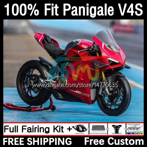 Carrozzeria OEM per DUCATI Panigale V 4 V4 S R V4S V4R 2018 2019 2020 2021 Kit corpo 1DH.41 Street Fighter V4-S V4-R 18-21 V-4S V-4R 18 19 20 21 Carenatura per stampi ad iniezione Rosso lucido