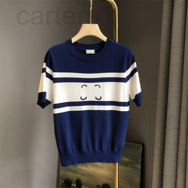 

women's sweaters designer channel sharp goods ce home knitwear women's 2022 summer new minority fashion thin short sleeve pullover, White;black