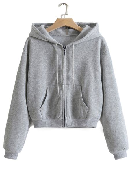 

kangaroo pocket drop shoulder drawstring thermal hoodie q989#, Black