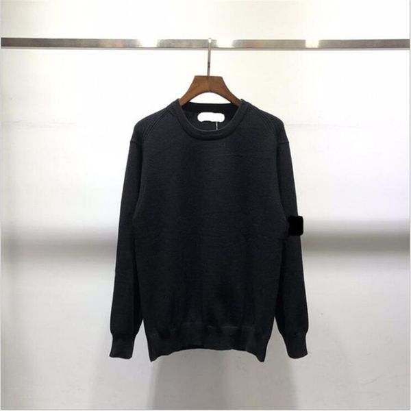 

2021 new island spring stone logo patched women men sweaters hiphop streetwear men casual sweater autumn winter pullover279y, White;black