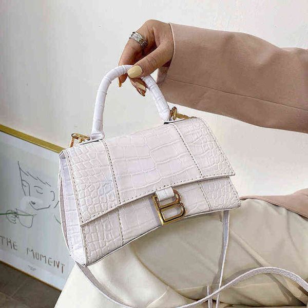 

designer balencaigass bags hourglas texture 2022 new crocodile pattern foreign style versatile one shoulder messenger fash