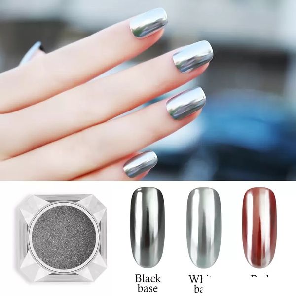 Polvere lucida a specchio Nail Art Glitter Chrome Pigment Powder Gold Silver Rose Manicure Specchio Nail Gel Polish Glitter