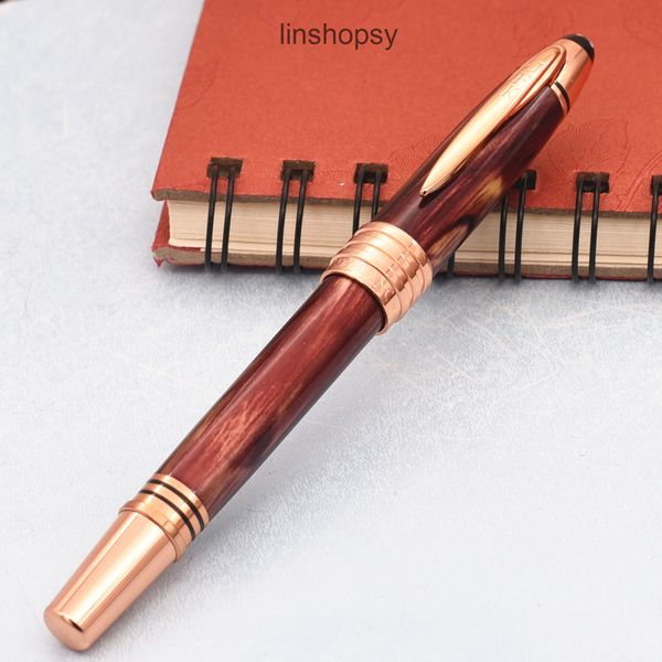 

john jfk series gold clip roller ball pen with quailty stationery school office supplies writing ballpoint pens gifts, Blue;orange