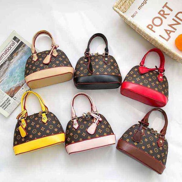 

little girl's shell bag fashion trend girl's chain slanting bag foreign style little fragrance children's handbag, Black