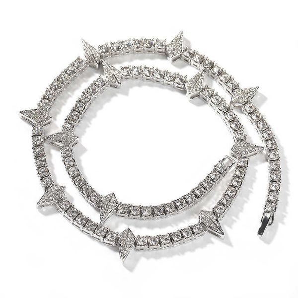 

designer mens diamond necklace hip hop new luminous originality dripping oil necklace alloy nightclub trendy accessories, Black