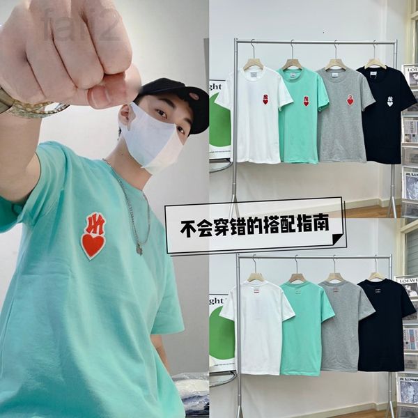 

women's t-shirt designer 2022 spring style slim round neck solid color short sleeve loose korean simple embroidery ny casual pullover t, White