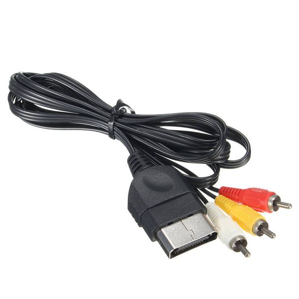 24p 1,8m de 6ft AV Audio Video Composto Cable RCA Cable Labor Adapter Conversor para Xbox 1st Gen High Quality Fast Ship