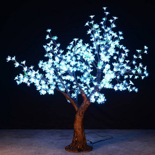 Decoração do casamento LED de cerejeira de cerejeira luz Luminária 1.5m Lâmpada de árvore Chrismas com iluminação exterior de paisagem remota