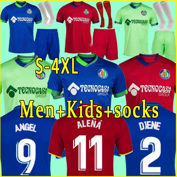 

2022 2023 getafe cf soccer jerseys enes unal 22 23 maksimovic home blue away third cucurella arambarri sandro olivera mata djene angel suare, Black;yellow