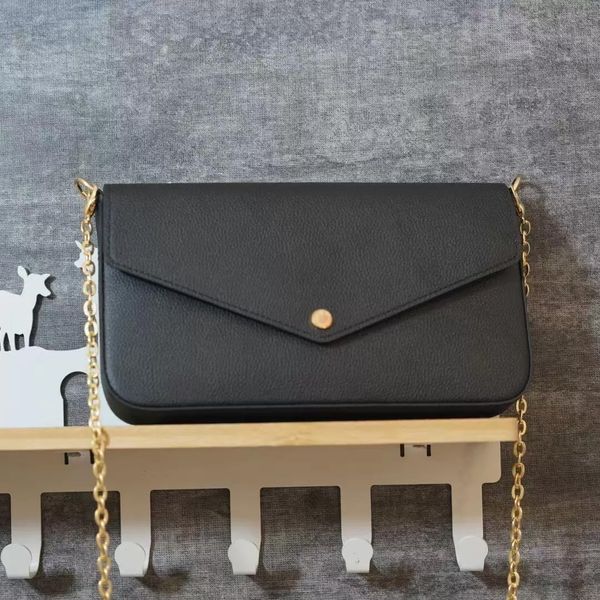 

luxury bags wallets designer woman purse envelope single chain 3pcs set with box cross body totes designer handbag women